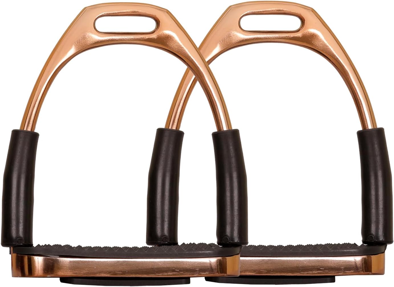 Rose Gold Flexible Stirrups - Stainless Steel Horse Riding Stirrups