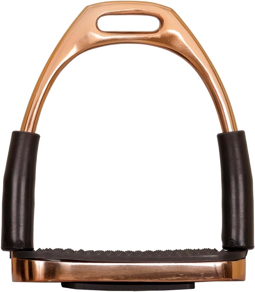Rose Gold Flexible Stirrups - Stainless Steel Horse Riding Stirrups