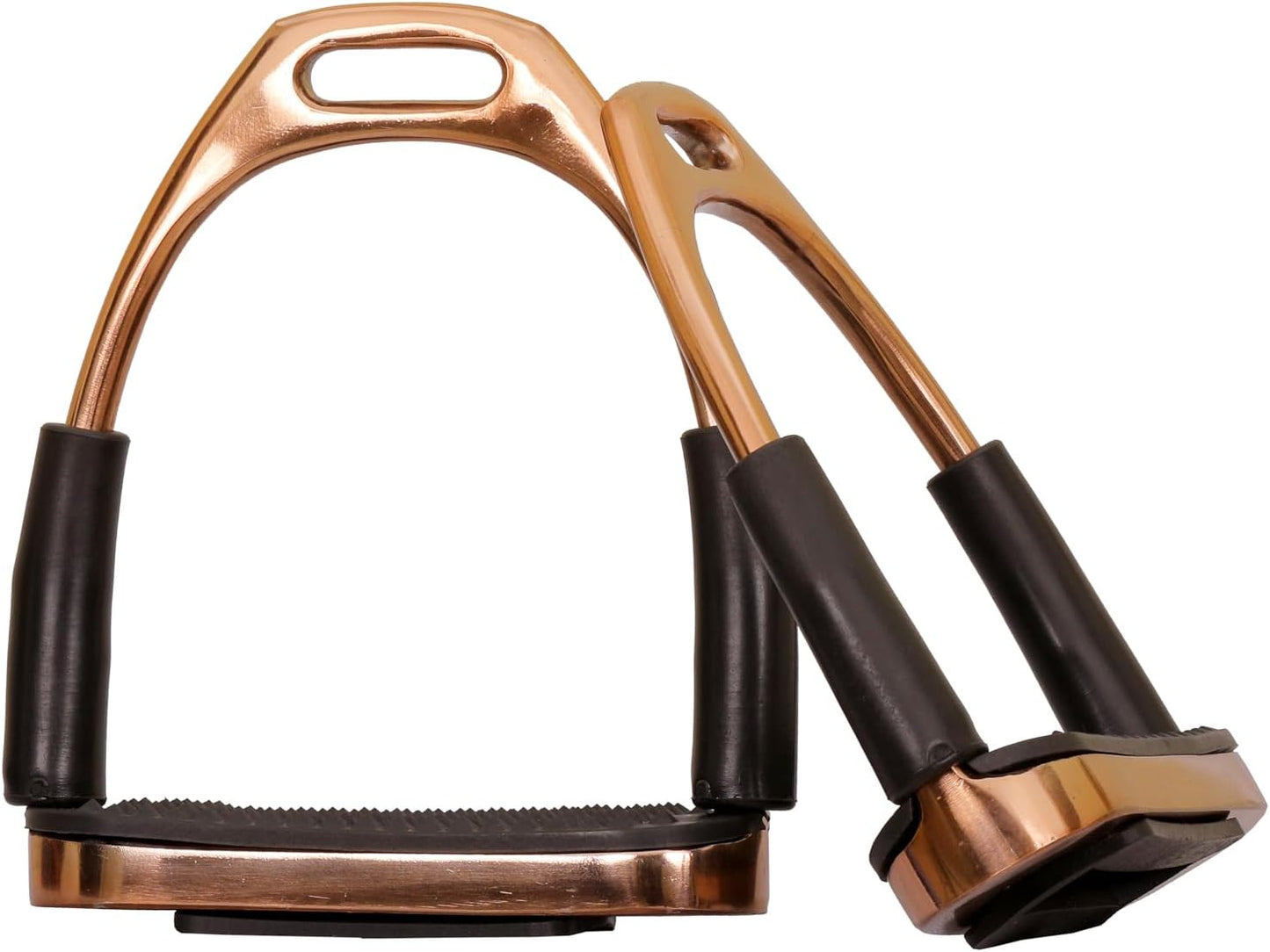 Rose Gold Flexible Stirrups - Stainless Steel Horse Riding Stirrups