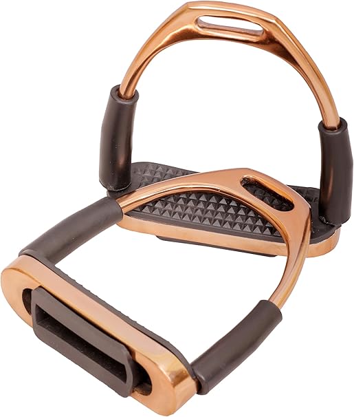 Rose Gold Flexible Stirrups - Stainless Steel Horse Riding Stirrups