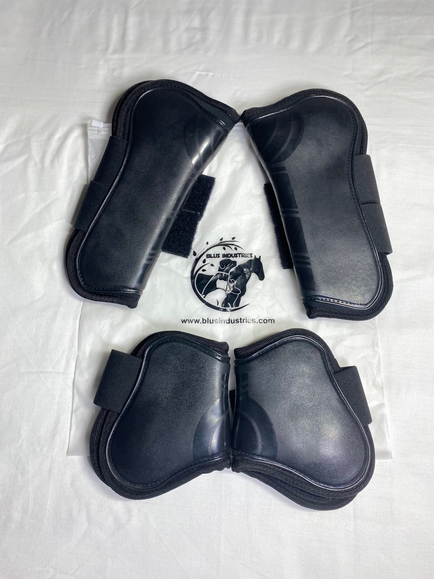 Premium Custom Horse Leg Boots – Front & Rear PVC Support with Soft Padding