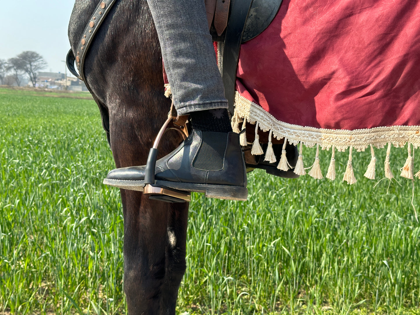Rose Gold Flexible Stirrups - Stainless Steel Horse Riding Stirrups