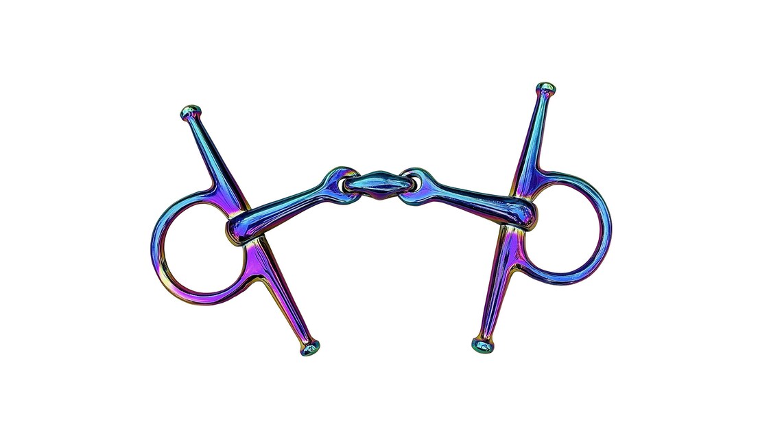 Expertly Crafted Full Cheek Rainbow Horse Bit - Stainless Steel for Horse Control