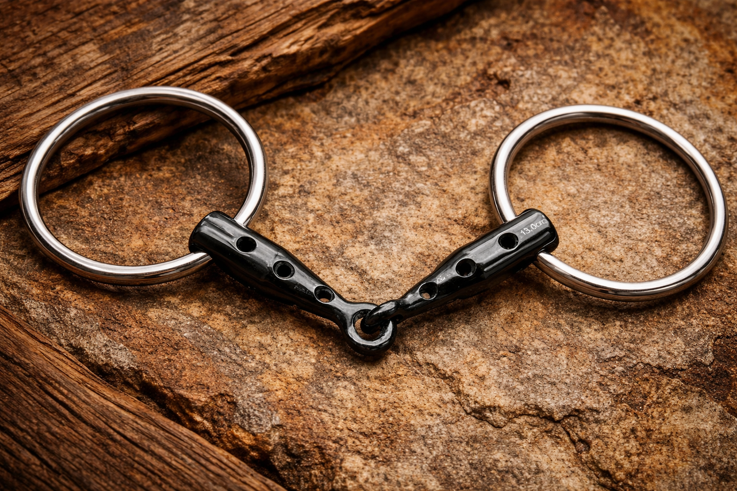 Titanium Windsucking Loose Ring Snaffle Bit – Anti-Cribbing Horse Bit for Control & Comfort