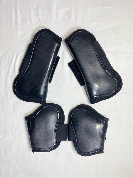 Premium Custom Horse Leg Boots – Front & Rear PVC Support with Soft Padding
