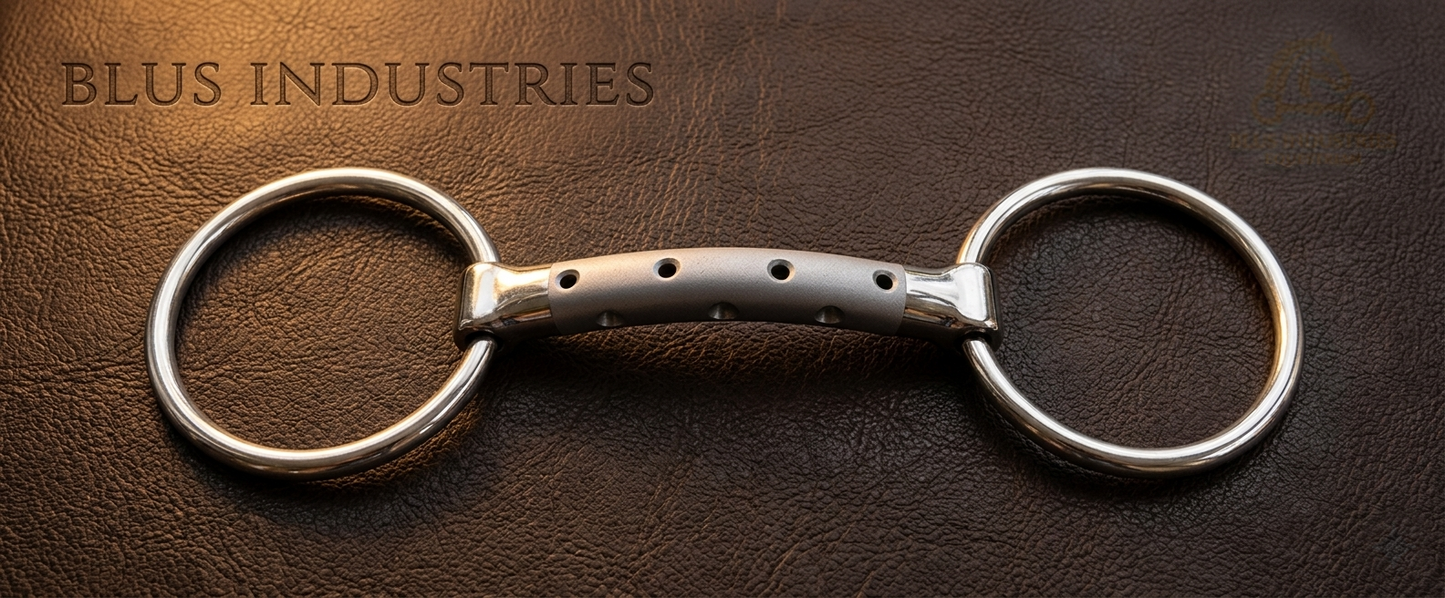 Windsucking Titanium Loose Ring Bit – Curved Mouth, Sandblasted Grip